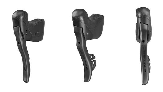 Die Schaltbremsgriffe der neuen Campagnolo Super Record S Wireless-Gruppe