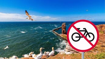 Fahrrad fahren ist auf Helgoland verboten