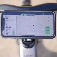 Handy als Screen auf dem Vorbau des Cyklaer E-Urban