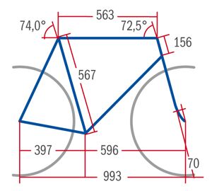 RB 0413 Cannondale Supersix 3 Ultegra - Geometrie
