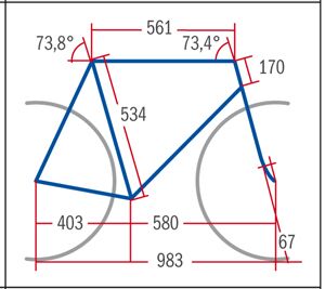 RB 0712 Carbon Rennräder Trek Madone 3.5 - Geometrie