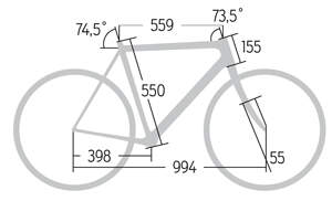 RB 1213 2014er Rennräder Lightweight Urgestalt - Geometrie