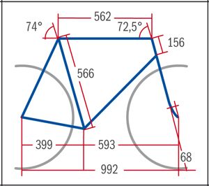 RB Cannondale Supersix Ultegra Di2  - Geometrie