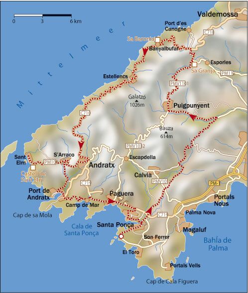 RB Karte Mallorca Südwesten