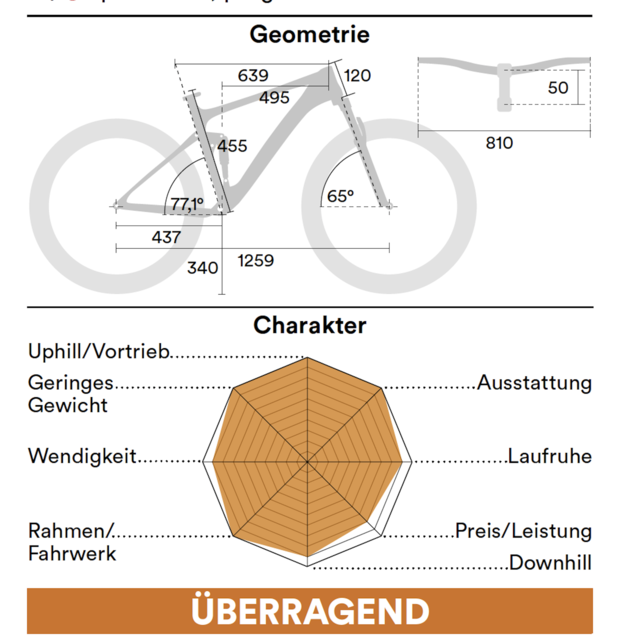 Test Made in Germany, Charakter & Geometrie 