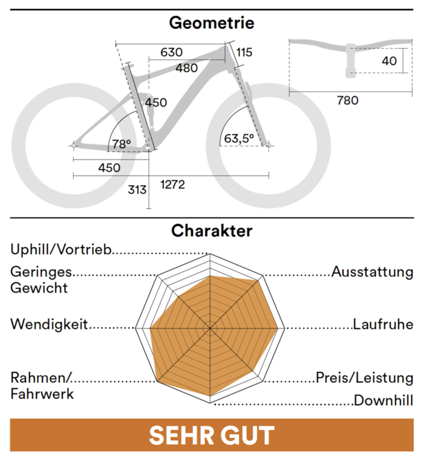 Test Made in Germany, Charakter & Geometrie 