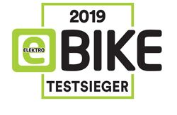 Testsieger-Logo: ElektroBIKE Testsieger 2019
