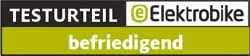 Testsieger-Logo: Elektrobike Befriedigend 2018