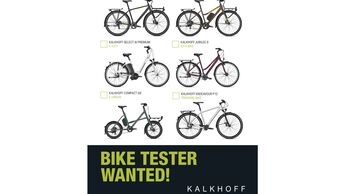 UB Kalkhoff news Bike Tester Wanted